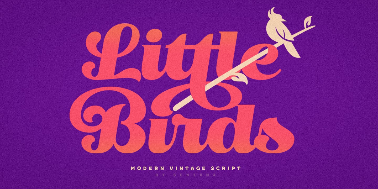 Ejemplo de fuente Little Birds Script #1